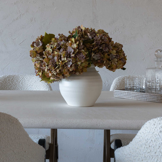 Hydrangeas Decorative Artificial Flower - Coffee Color