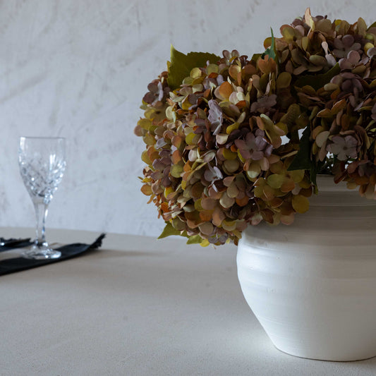 Hydrangeas Decorative Artificial Flower - Coffee Color